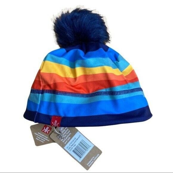Krimson Klover HAT Peace Love Ski Pompom Beanie Après-ski Removable Pom - Picture 9 of 12